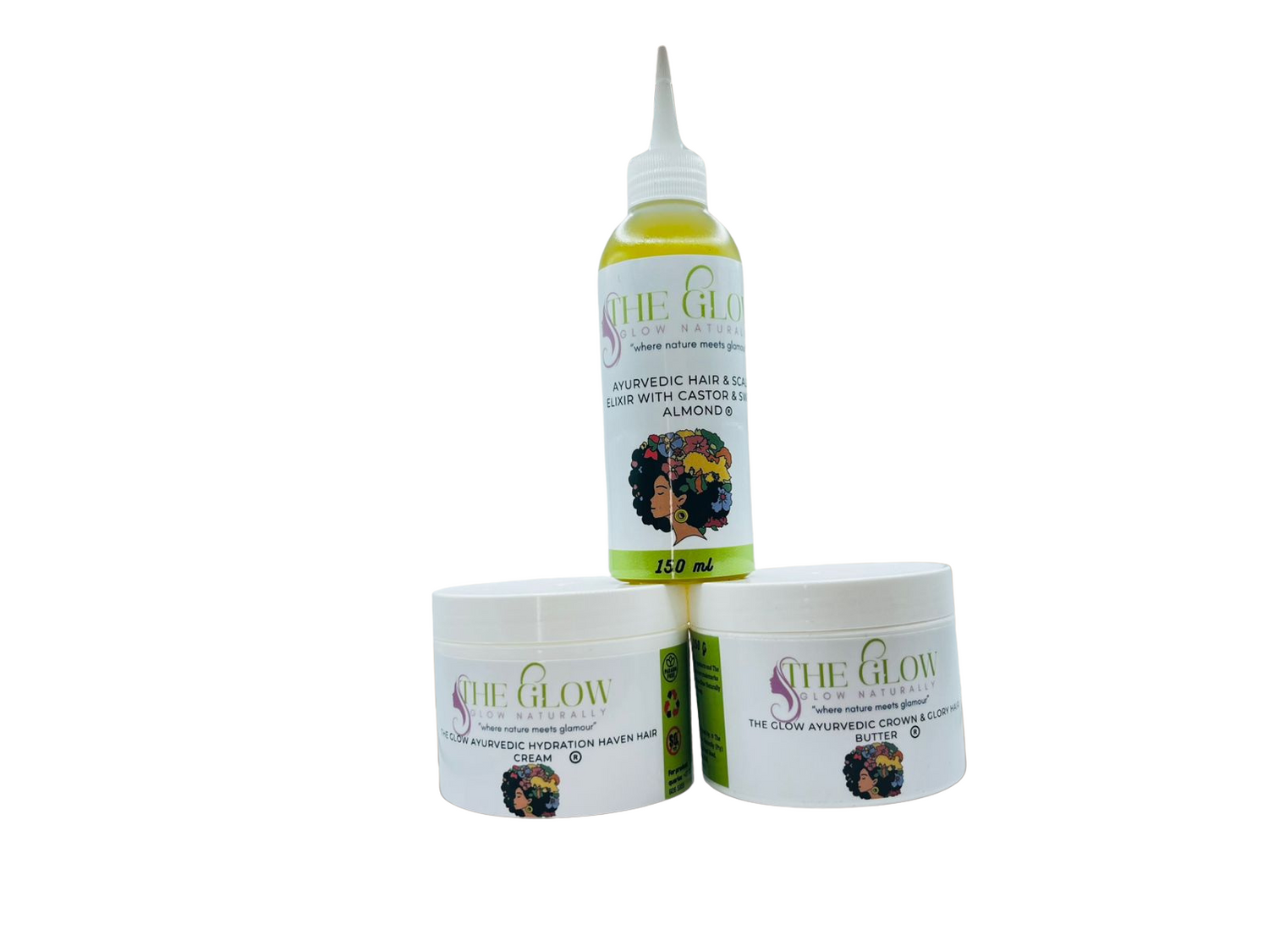 The Glow Ayurvedic Hair Harmony Collection - Transform Your Hair. Rooted in Ancient Secrets.