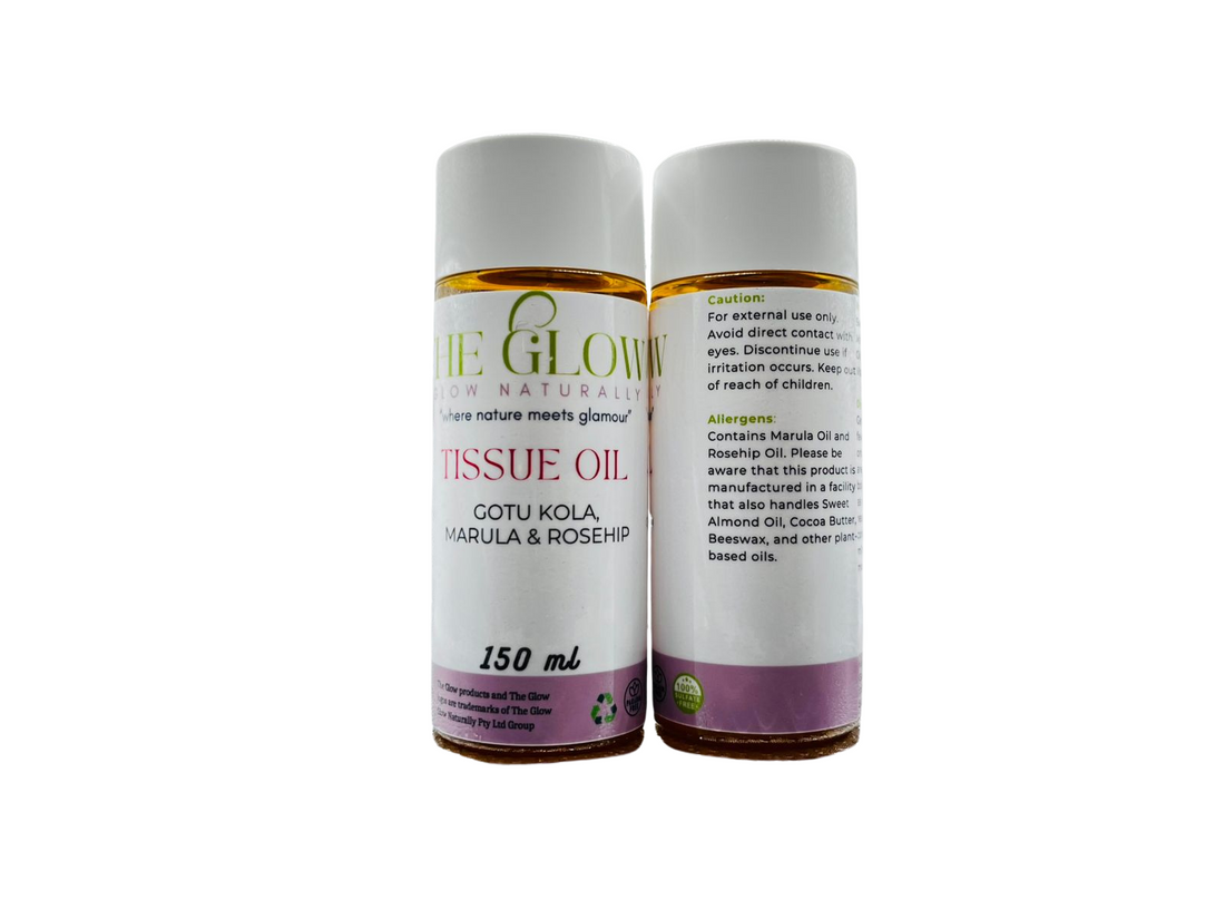 The Glow Liquid Gold Tissue Oil - Rejuvenate. Restore. Reveal Your Radiance.